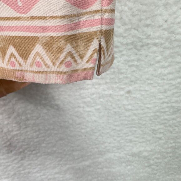 Nancy Bolen City Girl Sahara Denim Pants Tan Tie‎ Dye Zebra 10 Cropped Boho NWT - Picture 10 of 15